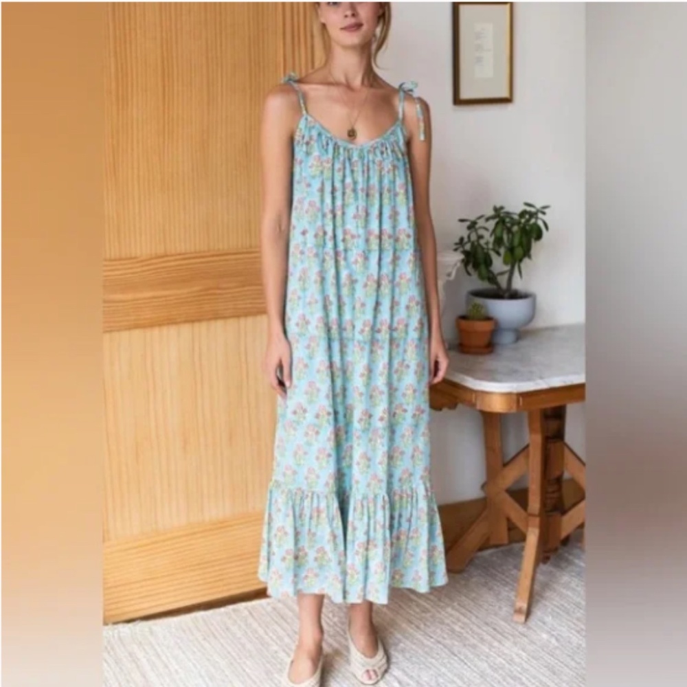 Emerson Fry India Collection Sundress Tuesday Flowers M/L NWT